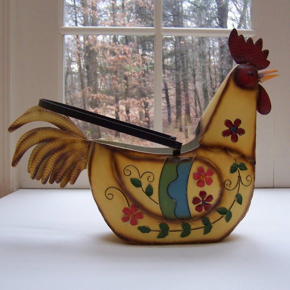 Muliti-Use Tin Rooster Decoration - Picture 1 of 5